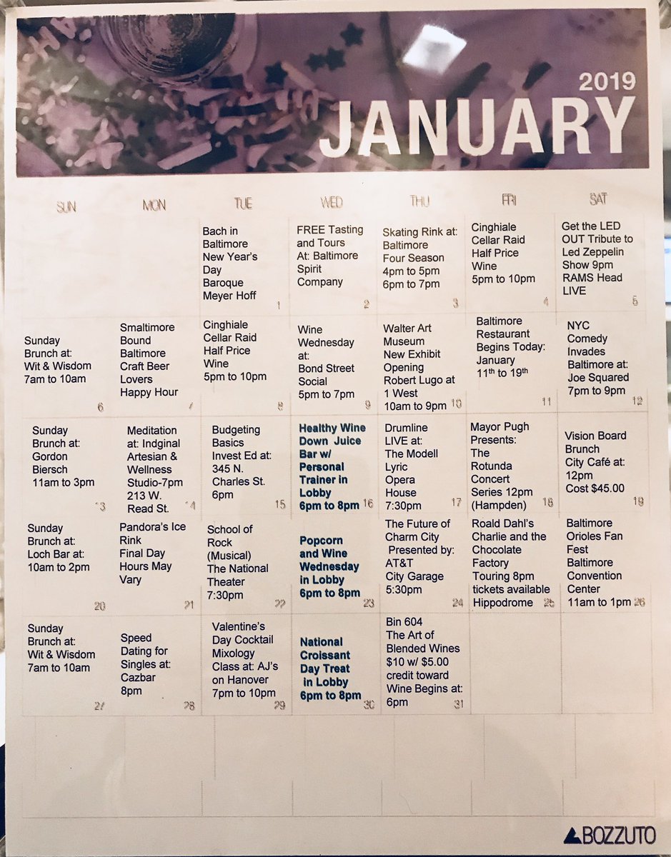 ThePromenadeHE's tweet photo. Local and Resident Events @ThePromenadeHE this month in @harboreast #residentevents #livebozzuto #harboreast #january2019 #enjoy https://t.co/kpfUGBFsPm