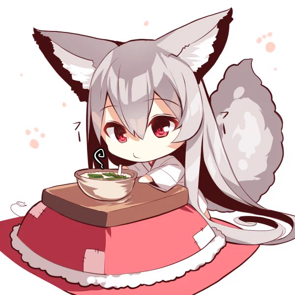#深夜のひっそり落書き先日は七草粥でしたね。皆さんは食べましたでしょうか!最近では七草粥セットなるものが売ってるらしいですね。銀狐子さんは庭から採って来たようです。 