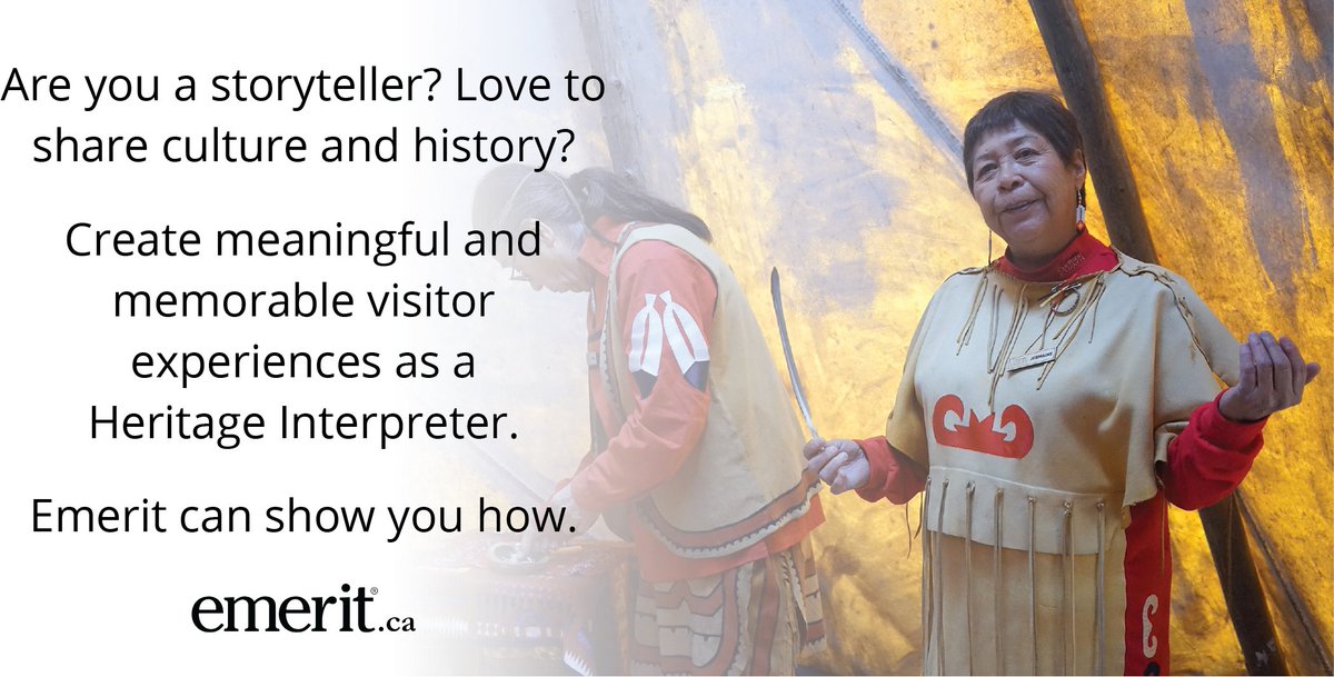 emerit_canada's tweet photo. Seeking a career at a historic or cultural site? Discover how to turn facts and figures into engaging narratives that help visitors engage with a destination on a personal level. #TourismCareers https://t.co/eUuowTAuIm https://t.co/BftBMg6fHP