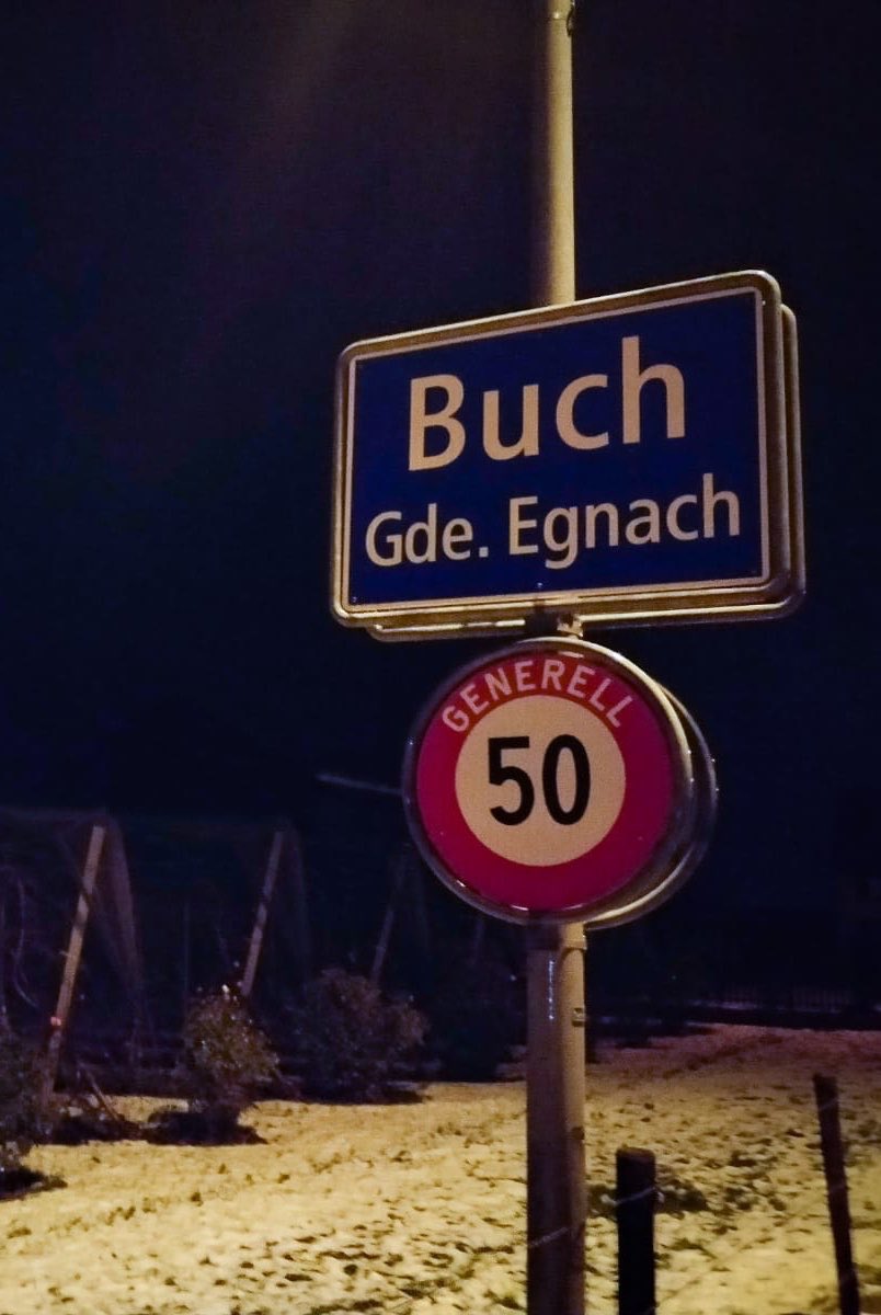 DanniClipper's tweet image. Wir sind durch die Schweiz 🇨🇭 gefahren und an der Ortschaft "Buch" kurz angehalten um dieses Bild zu schießen. Toller Name, wie ich finde 😄 #schweiz #Buch #ortschaft