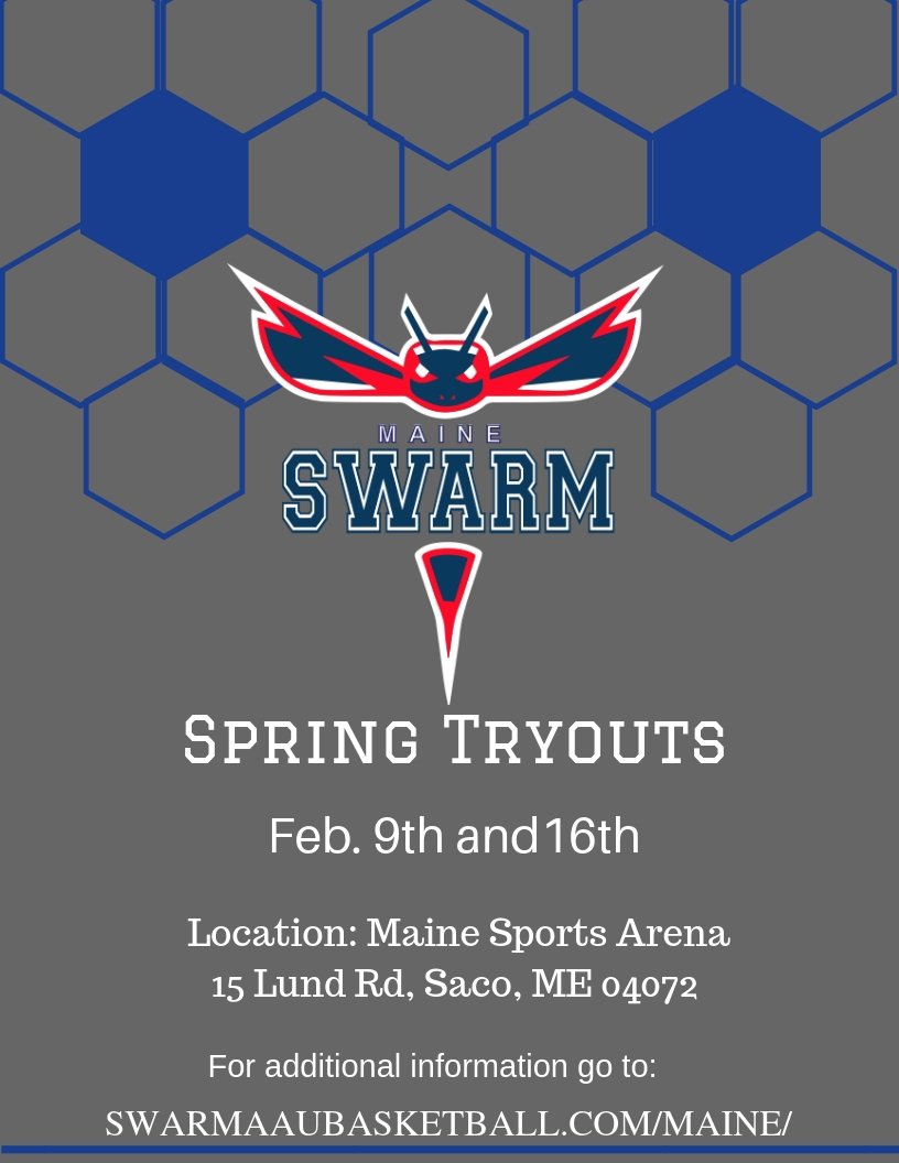 The spring AAU season is approaching quickly. Make sure to register for tryouts. Only a few weeks away! Swarm Nation, who's ready?!! #hearthebuzzjointhehive