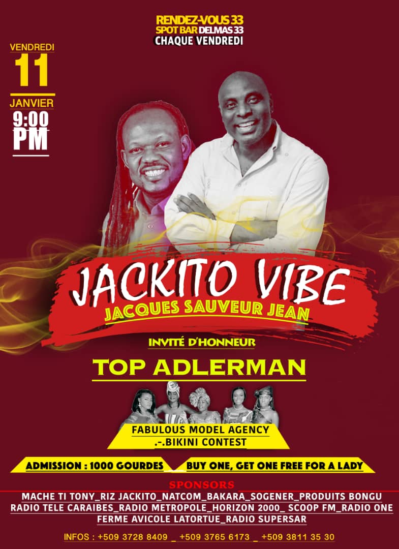 clubjackito007's tweet photo. Vandredi sa yon lot bagay! 11 Janvier 2k19
#TopAdlerman & #JackitoVibe
#RendezVousOFF #RendezVous33 #Delmas33 https://t.co/A73Cy454Ef