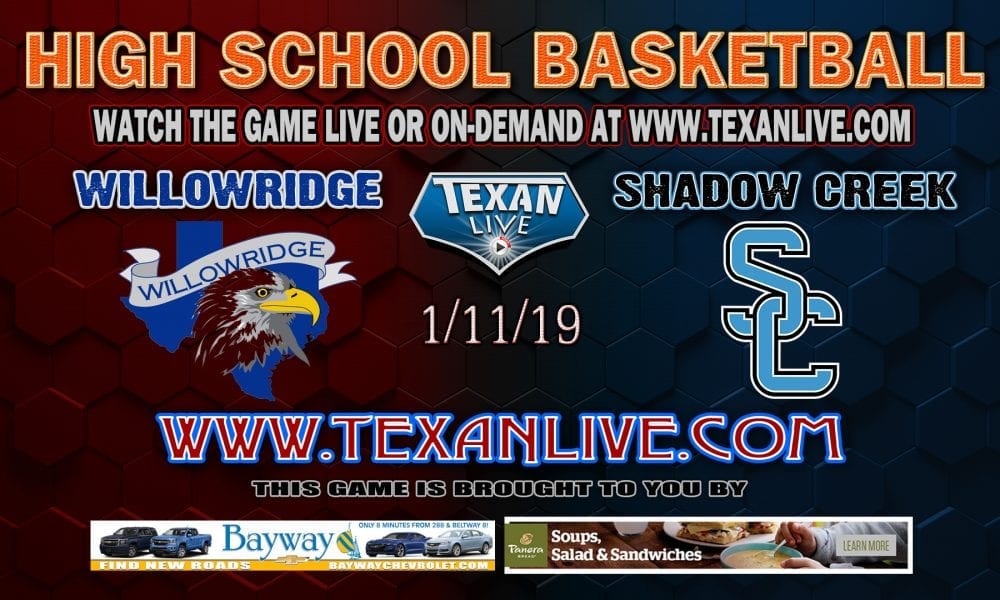 📺LIVE VIDEO BROADCAST 📺
Shadow Creek vs Ft Bend Willowridge
🏀Boys Varsity Basketball🏀
Friday - 1/11/2019
Coverage begins @ 7PM
For the LIVE link click here: bit.ly/2CWH9Rb
<a href="/HoustonChronHS/">Houston Chronicle High School Sports</a> <a href="/SCSharkBball/">🏀SCHS Basketball🏀</a> <a href="/WillowridgeMBB/">WillowridgeMBB</a> #txhshoops