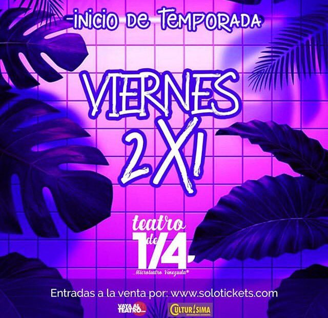 laguiadecaracas's tweet photo. Ya comenzó la  primera temporada del año de  @MicroteatroVzla con su promo de 2x1 los viernes en @UrbanCuple hasta febrero.
#Teatro #UrbanCuple #Microteatro #2x1 #LaGuiaDeCaracas https://t.co/AFqWjUnsNU