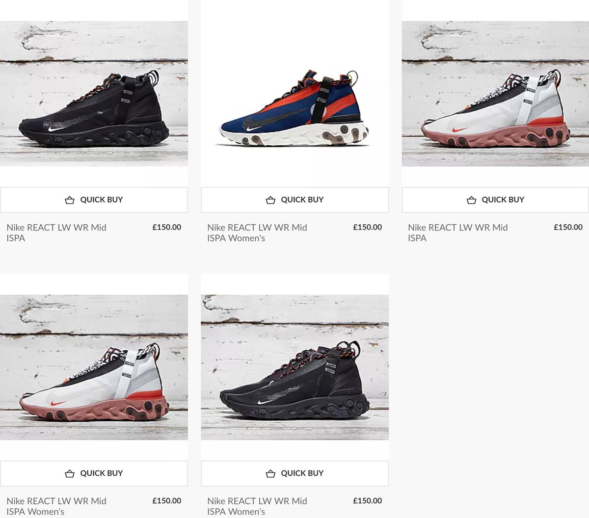 nike react lw wr mid ispa