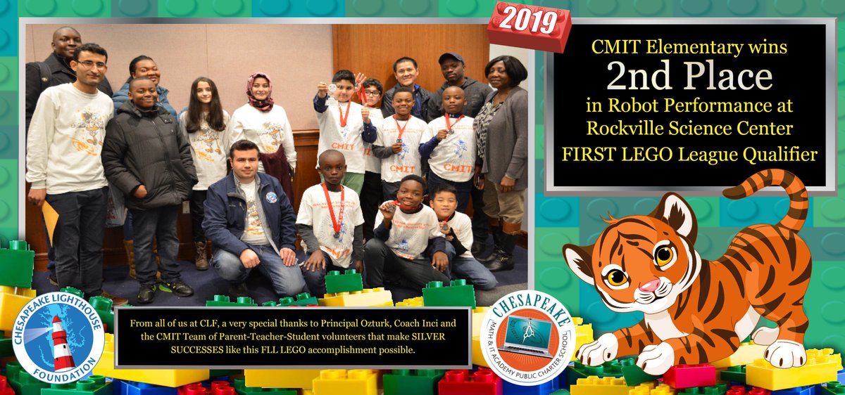 CLF_CLF's tweet image. Congratulations @CMIT_Elementary #FLLTeam!  On January 5, 2019, the team went to Rockville, MD and after a tough competition, won SILVER in #RobotPerformance at the #RockvilleScienceCenter #FirstLEGOLeagueQualifier.