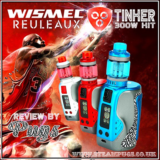 Pugsley's Sneaky shoe-in review of the Wismec Reuleaux Tinker 300w Kit #Columntank #reuleaux #Sourcemore #Steampugs steampugs.co.uk/pugsleys-sneak…