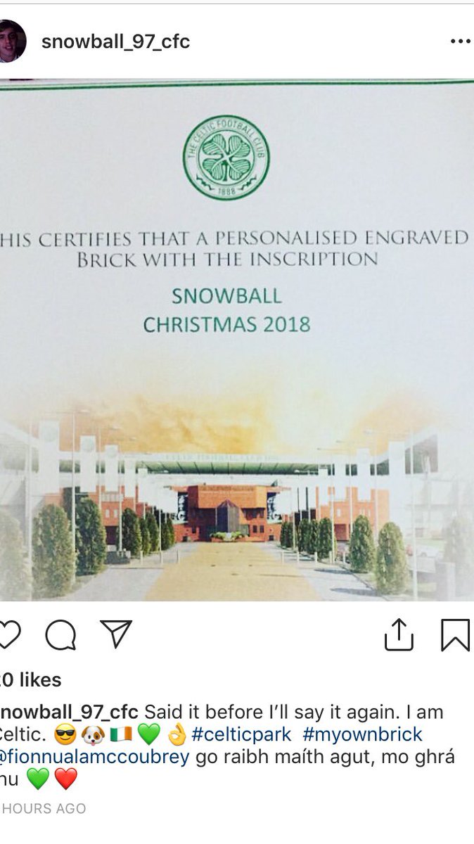 IrishWriter_'s tweet photo. My sons personalised engraved brick! Present from his girlfriend awwww #Celtic #EngravedBrick https://t.co/z3KprgCq7N
