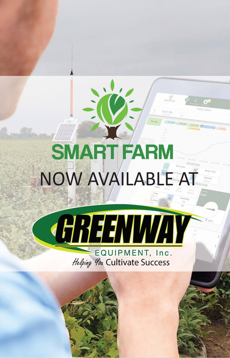 SmartFarmIWM's tweet photo. ICYMI: We've teamed up with .@GreenwayEquip to help you save time, water, and money through our #IntelligentIrrigation system. Growers can now get #SmartFarm products at Greenway locations across AR and MO! Find one near you: https://t.co/tBFBIBKP7f https://t.co/du6qfA9A8p https://t.co/nZYC9d0y69