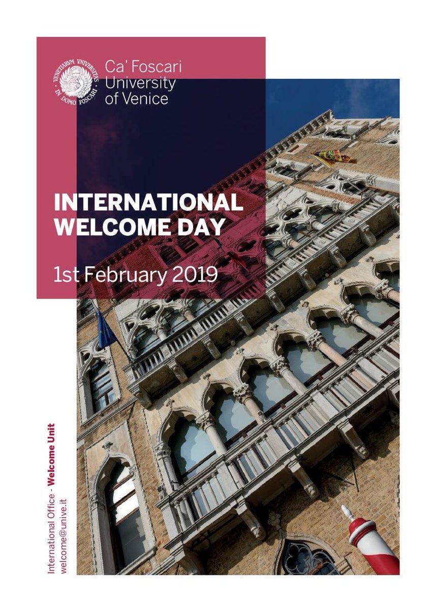 KettintheSky's tweet photo. So thrilled and excited to #welcome 200 #ErasmusPlus and #Overseas #incoming at #CaFoscari for the upcoming 2nd semester! We R ready 2 dedicate our students a special #WelcomeDay on Februrary 1st! Guided tours, Dj-set&much more planned for this #international event!#welcomeunit https://t.co/9hx2h4pynV