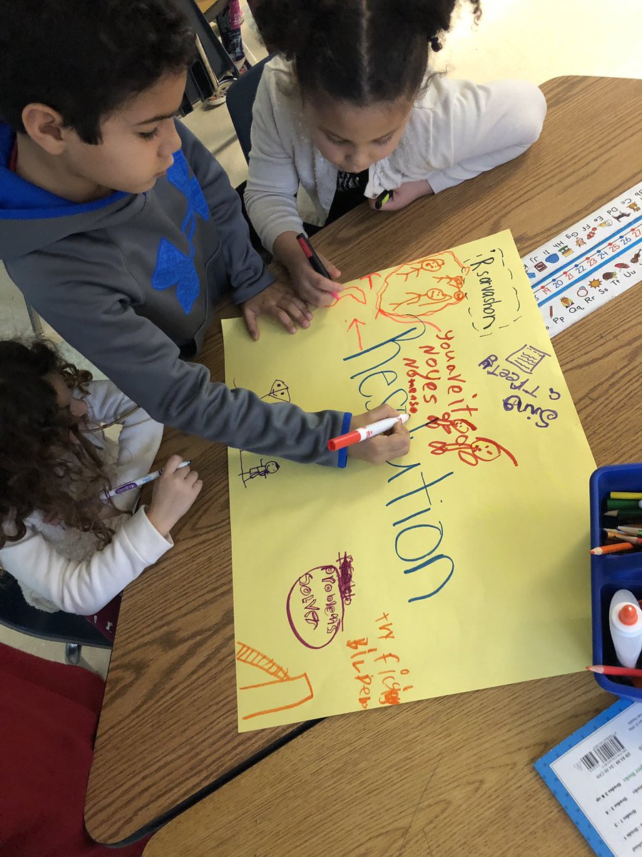 BragdonBulldogs's tweet photo. Diving into our new unit with a Chalk Talk! What do we know about Explorers, Resources, Conflict, and Resolution. We had some fun an interesting convos after doing our gallery walk! #IBPYP #secondgrade #challtalk #handsdownconvo https://t.co/C7dMszHzJF