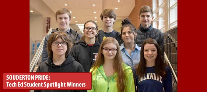 SASD_SAHS's tweet image. SAHS is proud to recognize the accomplishments of our most recent student spotlight winners in Tech Ed and Math. Students are selected for their hard work, excellent character traits, and for being a composite of the best of Souderton’s pride. Congratulations students! #SASDPride