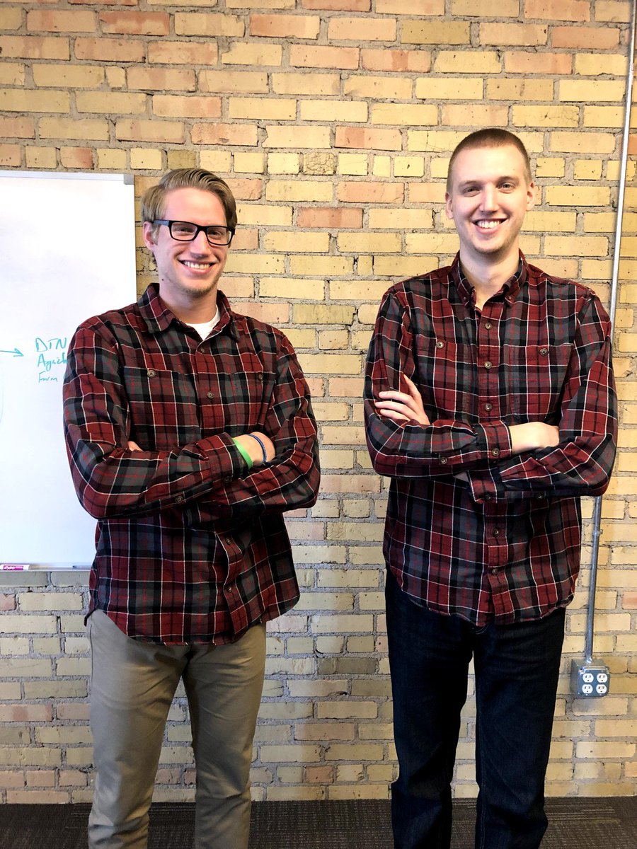 Did you know we have multiple sets of brothers working together on our team? Bros Kristian &amp; Aaron take that brotherly bond to the next level with that flannel coordination. There's a #MatchingMonday for ya!