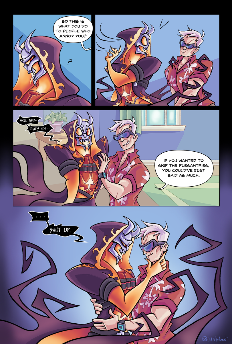 well hey in light of the recent news, please enjoy this silly Reaper76 AU comic I did for @tlovedeachother zine ?? 