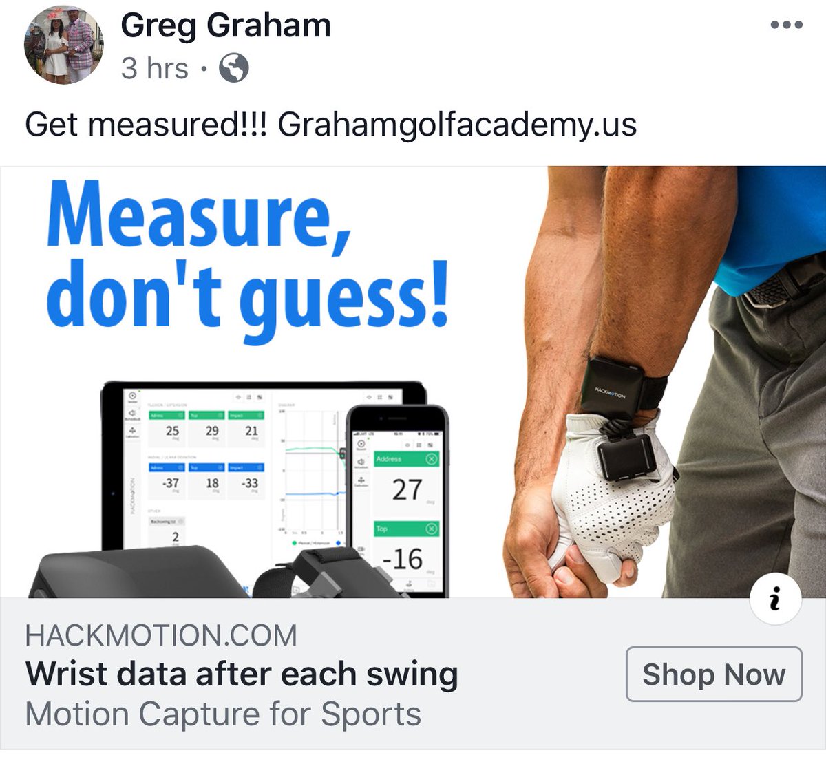 grahamacad's tweet image. Get your numbers ... #hackmotion #grahamgolfacademy