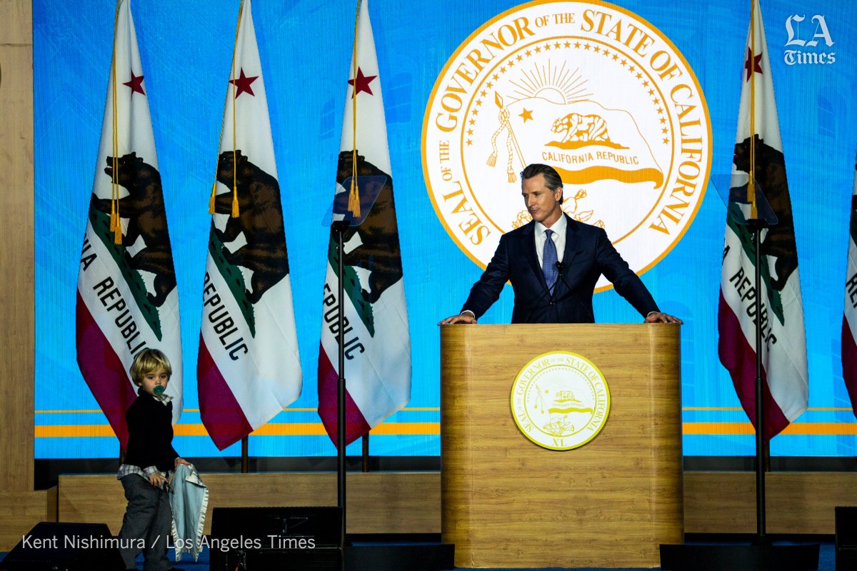 kentnish's tweet photo. Young Dutch clearly stole the show. Today, #GavinNewsom was sworn in as the 40th Governor of the State of California. #CAPolitics #CAInauguration https://t.co/0LGr3dR477
