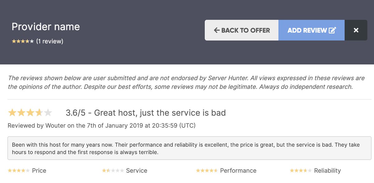 Server_Hunter's tweet image. We know how reviews are essential for any product and that’s why we’re bringing it to #ServerHunter.

If you are or were subscribed to a #VPS or #dedicated server, we encourage you to rate your #server provider on serverhunter.com. :)