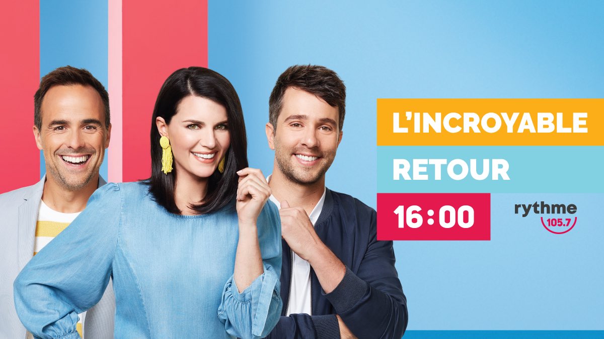 sebbenoit72's tweet photo. Votre #incroyableretour avec @JanvierME et Alex Barrette sera de retour @Rythme1057 le lundi 14 janvier. Cette semaine, c’est @stephrichard1 , Véronique Claveau et Alexandre Despatie qui vous ramènent en beauté à la maison. À bientôt! https://t.co/FW0eqO5V8I