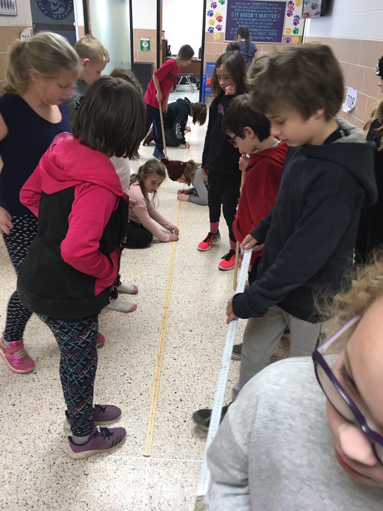 dekkercarrie1's tweet photo. Today the grade fours decided to measure the perimeter of our first floor. The students were in charge! This exercise really challenged their teamwork and communication skills! @Thompson_Creek @GEDSB https://t.co/ANHgKOb4bk