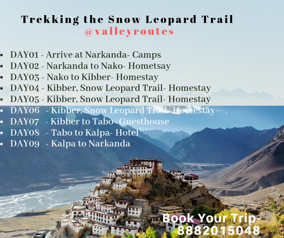 RoutesValley's tweet photo. ❄️☃️ An epic road &amp; trek trip awaits you! Booking for January &amp; February Trips Started!
❄️☃️Book your Budget Trips in your convenient schedule!
Call Us📞- 8882015048 #incredibleindia #himalayavalley #snowfalls #valley_routes #travelpals #travelpals #himalayahiking #himalayatravel https://t.co/xG6AklFIgt