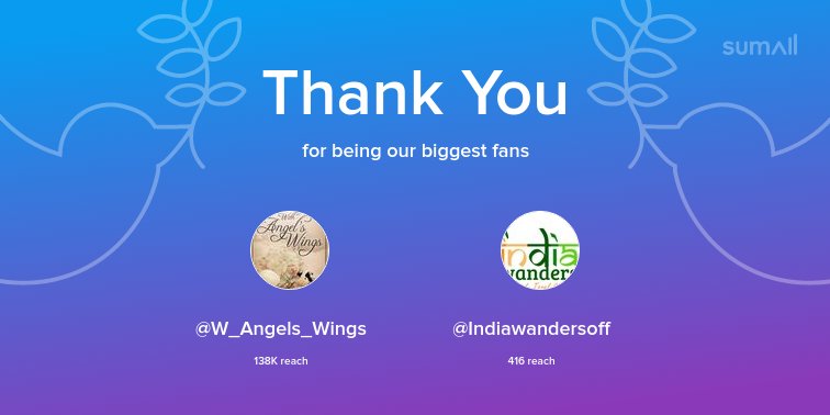 kmpublisher's tweet photo. Our biggest fans this week: @W_Angels_Wings, @Indiawandersoff. Thank you! via https://t.co/ixjt4TENad https://t.co/Rokh2Mk13B