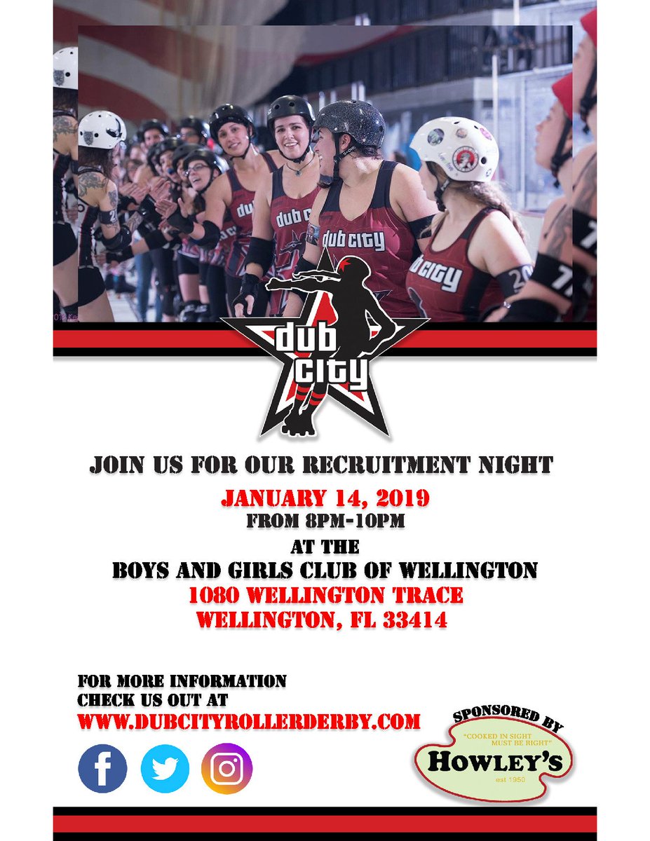 Dubcitywhatwhat's tweet photo. New Season, Who Dis? We're now recruiting new skaters, volunteers, and referees interested in learning about roller derby! Come check out our New Recruitment Night next Monday, Jan. 14. #dubcitywhatwhat #lakeworth #WestPalmBeach https://t.co/DoB9CNrG2y