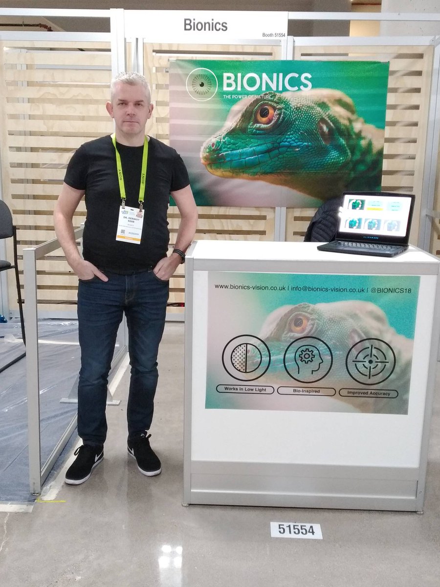 BIONICS18's tweet photo. Come chat to @BIONICS18 at booth 51554 about our bio-inspired deep learning vision system #CES2019. https://t.co/1WY3DzGmMb