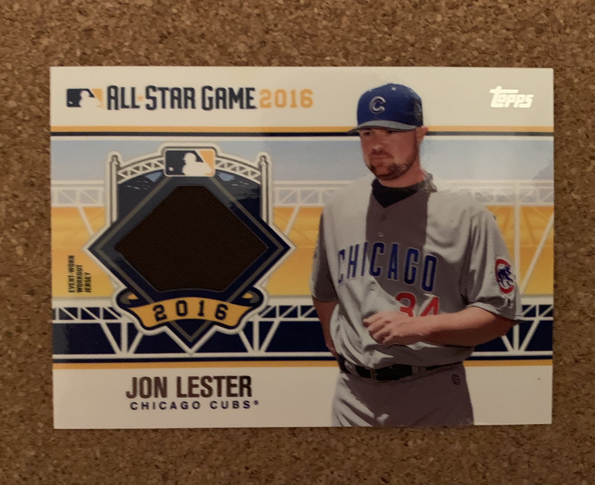   2016 Topps Jon Lester All-Star Game jersey card  

Happy 35th birthday,  