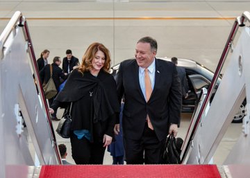 U.S. Secretary of State Michael R. Pompeo, accompanied by Mrs. Susan Pompeo, departs for travel to Amman, Jordan; Cairo, Egypt; Manama, Bahrain; Abu Dhabi, United Arab Emirates; Doha, Qatar; Riyadh, Saudi Arabia; Muscat, Oman; and Kuwait City, Kuwait January 8-15.