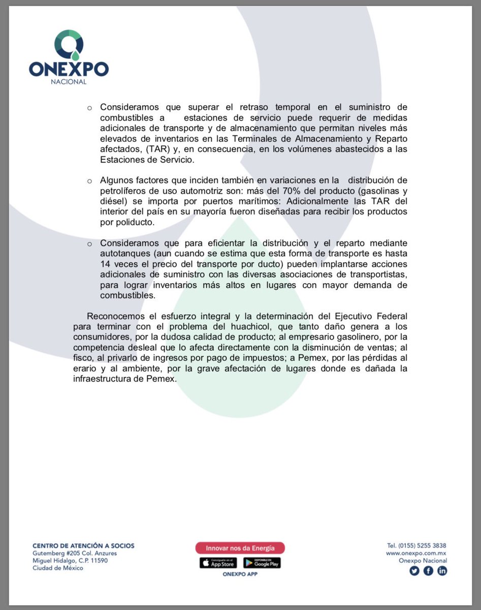 robertoddel's tweet photo. Posicionamiento de @OnexpoNacional ante los retrasos de la distribución de gasolinas y diésel en algunas regiones del país:
https://t.co/ElQX3DceZl https://t.co/bfOv2knBlN