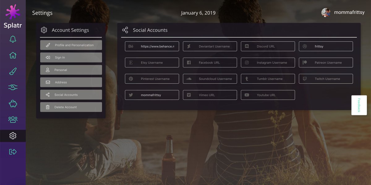 splatr_art's tweet image. New feature available! Add social media badges to your page so your Splatr followers know where else they can find you and your work.