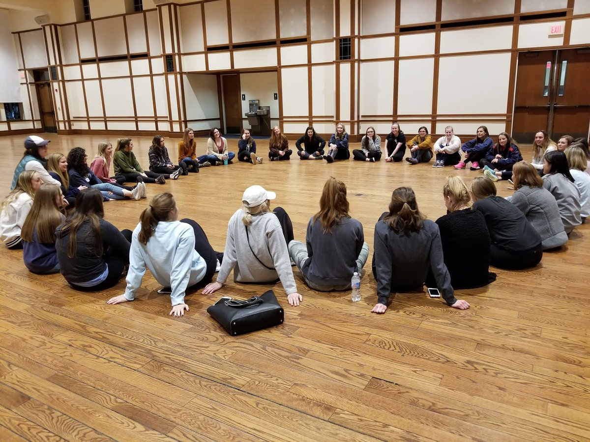 ButlerGreekLife's tweet image. Panhellenic recruitment counselors building their strategic communication skills.  Bet @ButlerIFC isn't having this much fun!