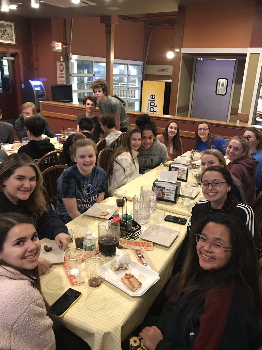 GriffinSwimming's tweet photo. Thanks to the Urso family for hosting a wonderful pasta party for our team tonight! Big meet tomorrow @2:30pm OCY vs. Squan - come out and cheer us on!!!! https://t.co/R1OW6nuba2