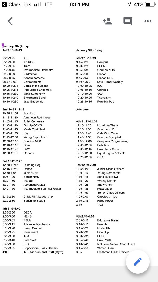 sbhsybk's tweet photo. Here’s the club picture schedule for tomorrow and Wednesday. All pictures in the auditorium. https://t.co/BmvWhTEDjR