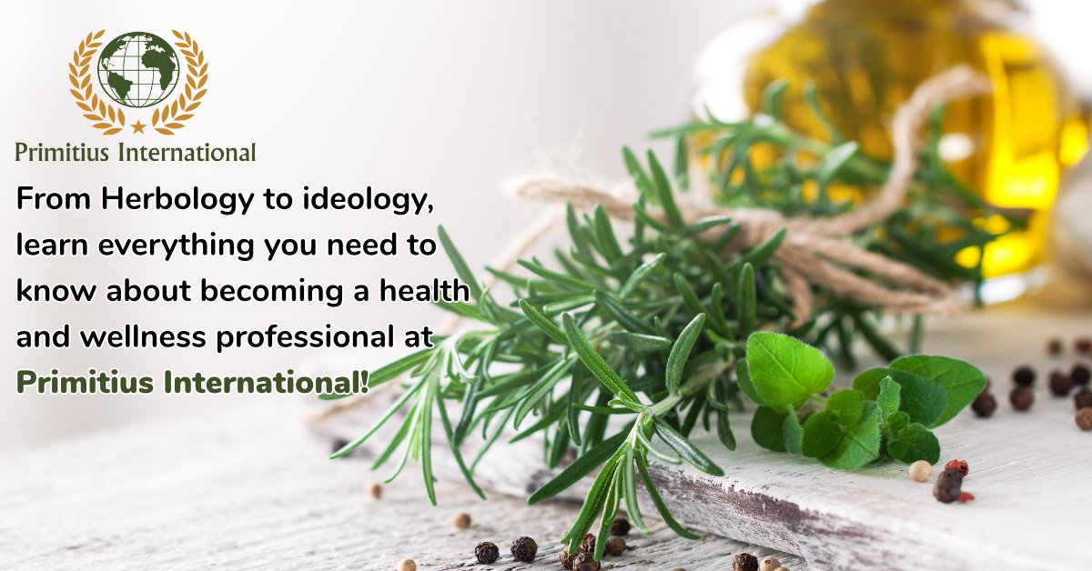 PrimitiusIntl's tweet photo. From #Herbology to ideology, learn everything you need to know about becoming a health and wellness professional at Primitius International! https://t.co/DTp4kmKP6X