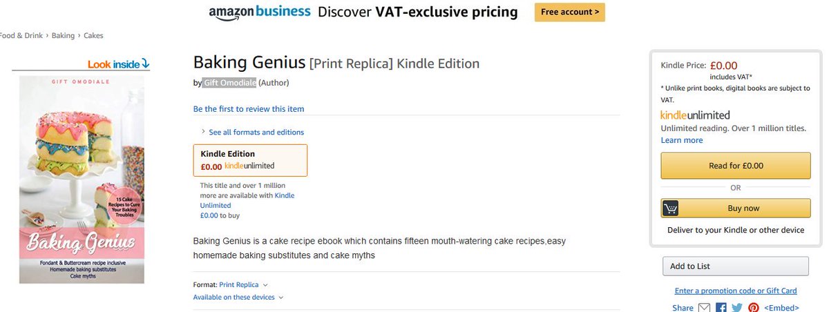 andreigbineweka's tweet photo. With this #recipe #book you can create magic in few minutes. And yes! We are #2 on #Amazon.
Go grab your copy: https://t.co/YRNwAgNnM3
#Baking
#CakeBaker
#TrafficChief
#ChiefBaker
#BeFruitful
#Confectionaries https://t.co/SXnojWvuId
