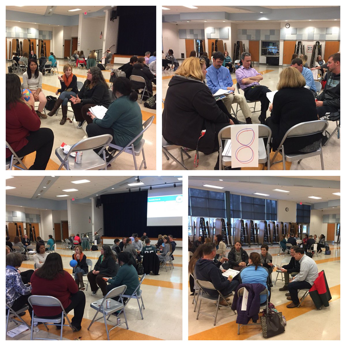 CabinJohnMS's tweet image. Community Circles with staff discussing privilege and its impact on our relationships with students. #cjms #equity #learningpartnerships