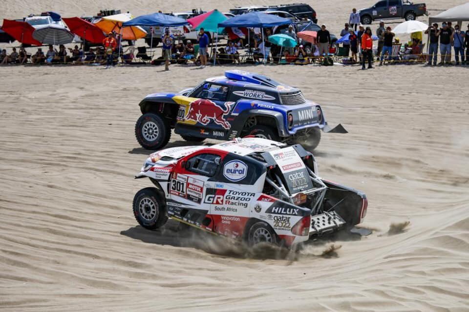 fabgerard's tweet photo. When @AlAttiyahN and my buddy @matthieubaumel put the pedal to the floor boooom 1st stage win in this 2019 @dakar and in style ! Keep pushing papy ! #cbcbb https://t.co/Bx6cS99p6X