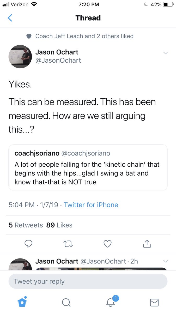 TewksHitting's tweet photo. This is the worst part of #hittingtwitter. People intentionally saying irrational feel stuff when compared to tech and tech people predictably responding with evidence that won’t change that person’s feel. #roundwego https://t.co/ZMxAisLERF
