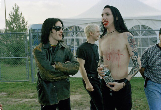 badpostmanson's tweet photo. marilyn manson &amp; trent reznor, 1994 https://t.co/6OVxOWdFs1