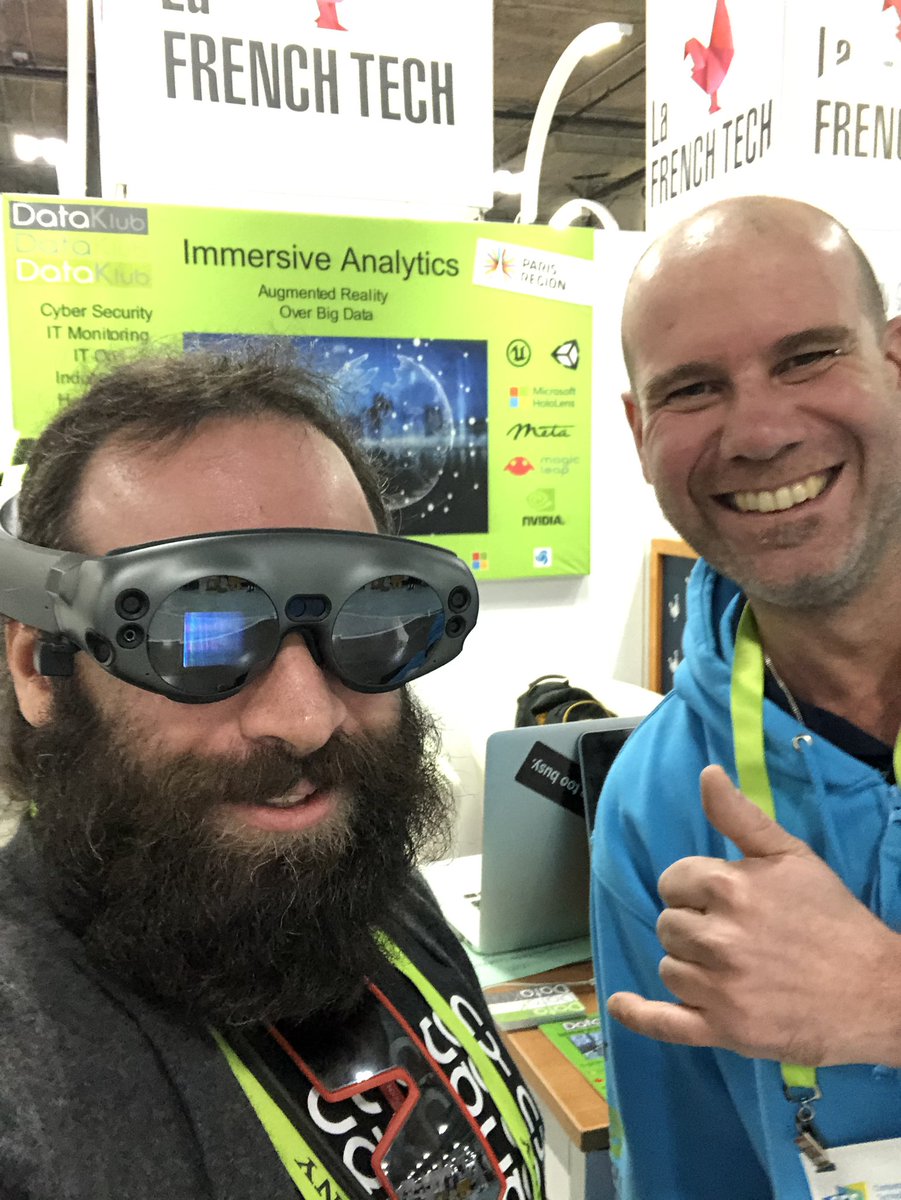 Finally got to try the <a href="/magicleap/">Magic Leap</a> ML1 at #CESA2019 thanks to the guys at <a href="/DataKlubContact/">DATAKLUB</a>, who are doing cool datavis dev for spatial computing. The headset is nice! And comfortable. And the experience feels really constrained next to #projectnorthstar. I’m spoiled now. 😜