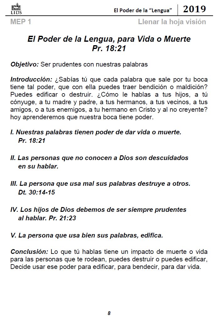 lidsmx's tweet photo. Amada Iglesia te compartimos MEP1 de nuestra nueva serie "El Poder de la Lengua". ¡Bendiciones! https://t.co/M9DRclN2MM