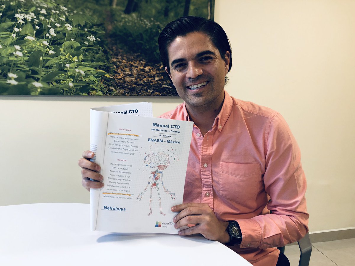 Satisfecho con el nuevo Manual CTO de Nefrología 📖 
Felicidades a todo el equipo, muy orgulloso de ustedes. 💪🏼

#CTO #ENARM2019
