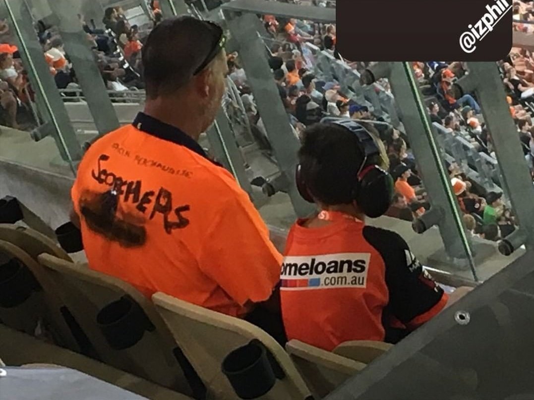 BellTowerTimes's tweet image. Superfan repurposes his Hi-Vis #creative #getscorched