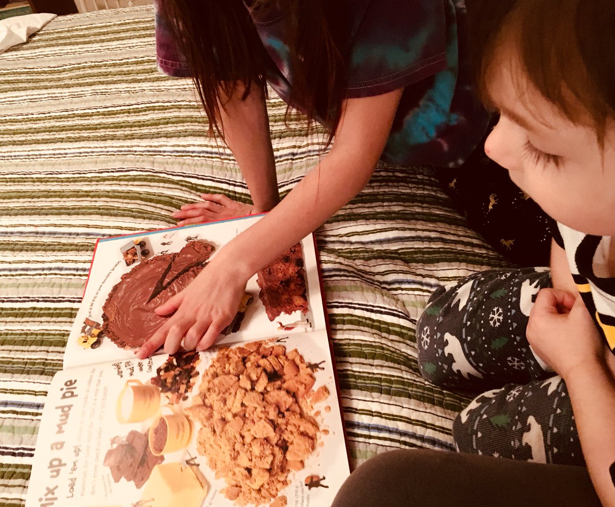 I do not recommend reading cook books at bed time. We are ready for a midnight snack. #AACPSReadwithMe <a href="/JonesESAACPS/">Jones Elementary</a>