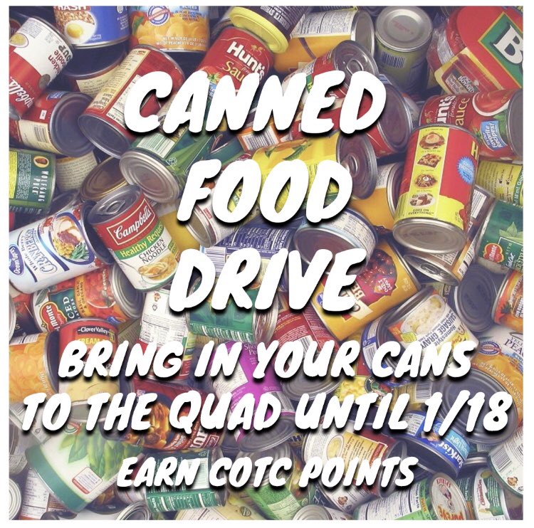 LETS CAN THE MUSTANGS‼️Aztecs be sure to bring in you cans!