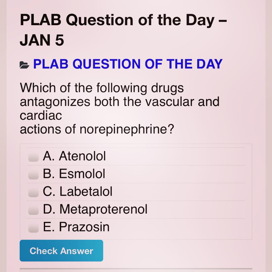 prepez's tweet photo. #USMLE #PLAB #NEETPG questions of the day for Jan 5, 2019. For correct answers, visit:
https://t.co/jLaUi05mry
&amp;
https://t.co/QpGFMj6ykk
&amp;
https://t.co/GVSRIoBt7q
#questionoftheday #studyabroad #usmleprep #plabexam #plabprep #usmleexam #neetpgprep #neetpgexam #usmlestep1 https://t.co/XpIupxpna8