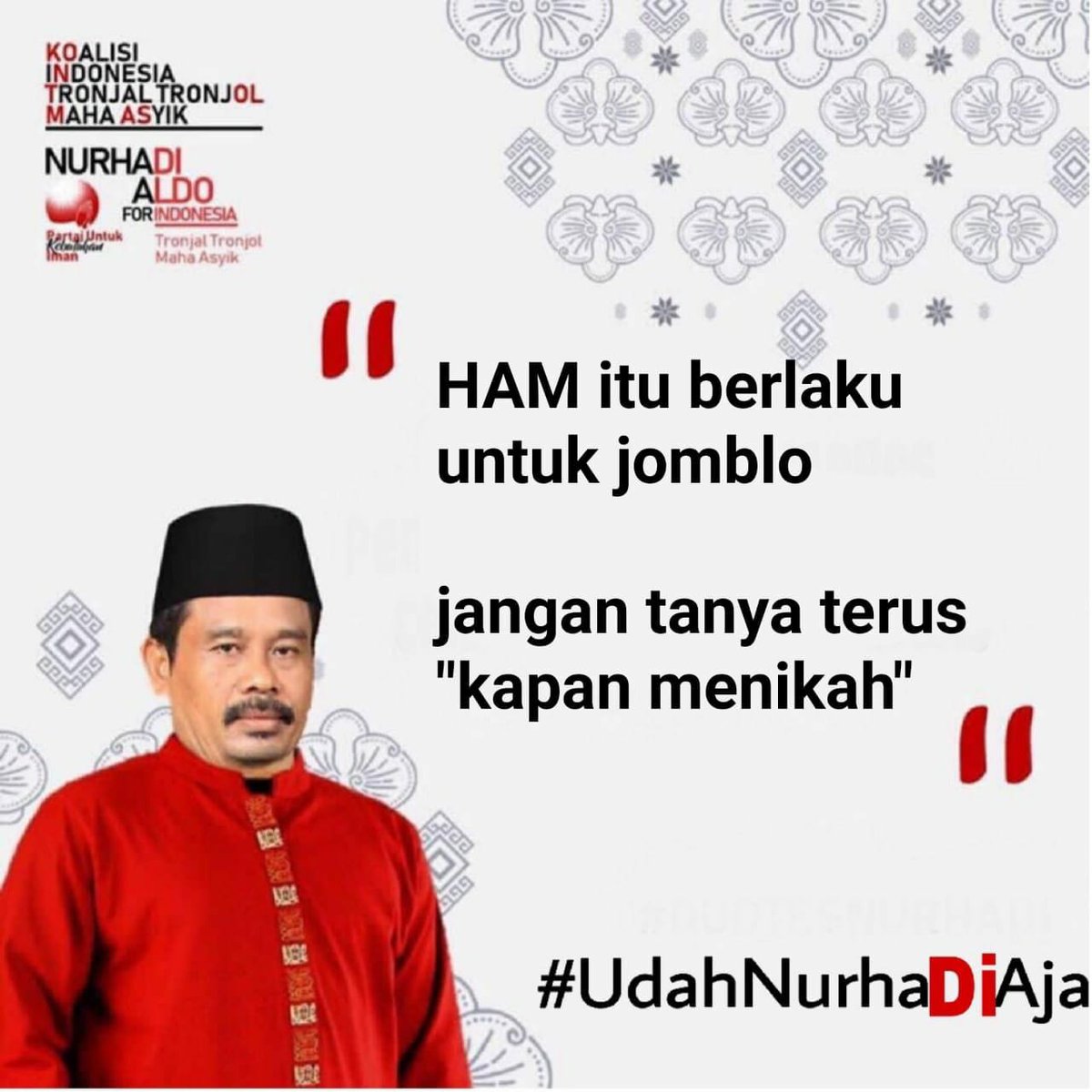 KhalilMoet's tweet photo. Maka dr itu semua jomblo berhak akan hidup yg aman dan tentramm..
#savejomblo
#UdahNurhadiAja https://t.co/Ku9KLZIpWm