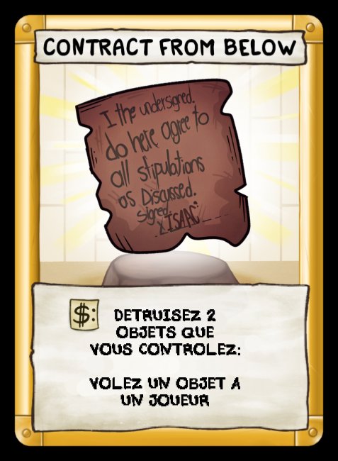 We are now 100% done with all the text for the french translation of Four  Souls. Next move is to put the text on the cards. Still using tweaks and an  Isaacish