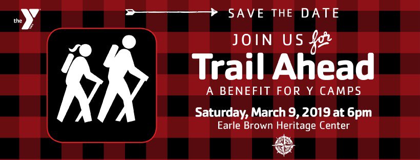 YMCAoftheNorth's tweet photo. Mark your calendars for the Inaugural Trail Ahead Benefit, 6pm on Mar. 9 at the Earle Brown Heritage Center and join us in fundraising to support sustainability & nature-focused initiatives at our 8 overnight camps: https://t.co/5Ewho8IpMy #YGTC #TrailAhead https://t.co/oRlQGWlWAK